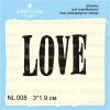 Штамп "LOVE " NL008
