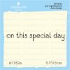 Штамп "on this special day" NT052а