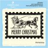 Штамп "Новогодняя марка, Сани,Merry Christmas!" PNYM004a