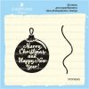 Штамп "Шарик Merry Christmas с веревочкой" PNYR040