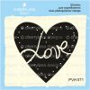 Штамп "Сердце с фразой Love" PVH071