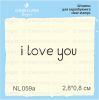 Штамп "I love you" NL059a